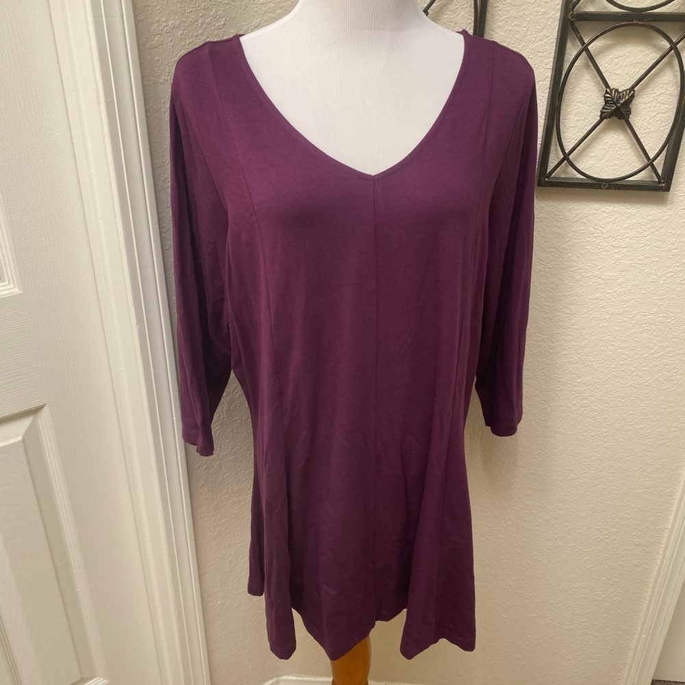 Denim & Co 3/4 Sleeve Tunic Top